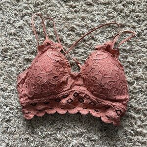Lace Bralette in Dusty Pink